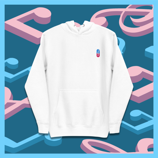 MUSICAL REMEDY Hoodie with an embroidered music pill