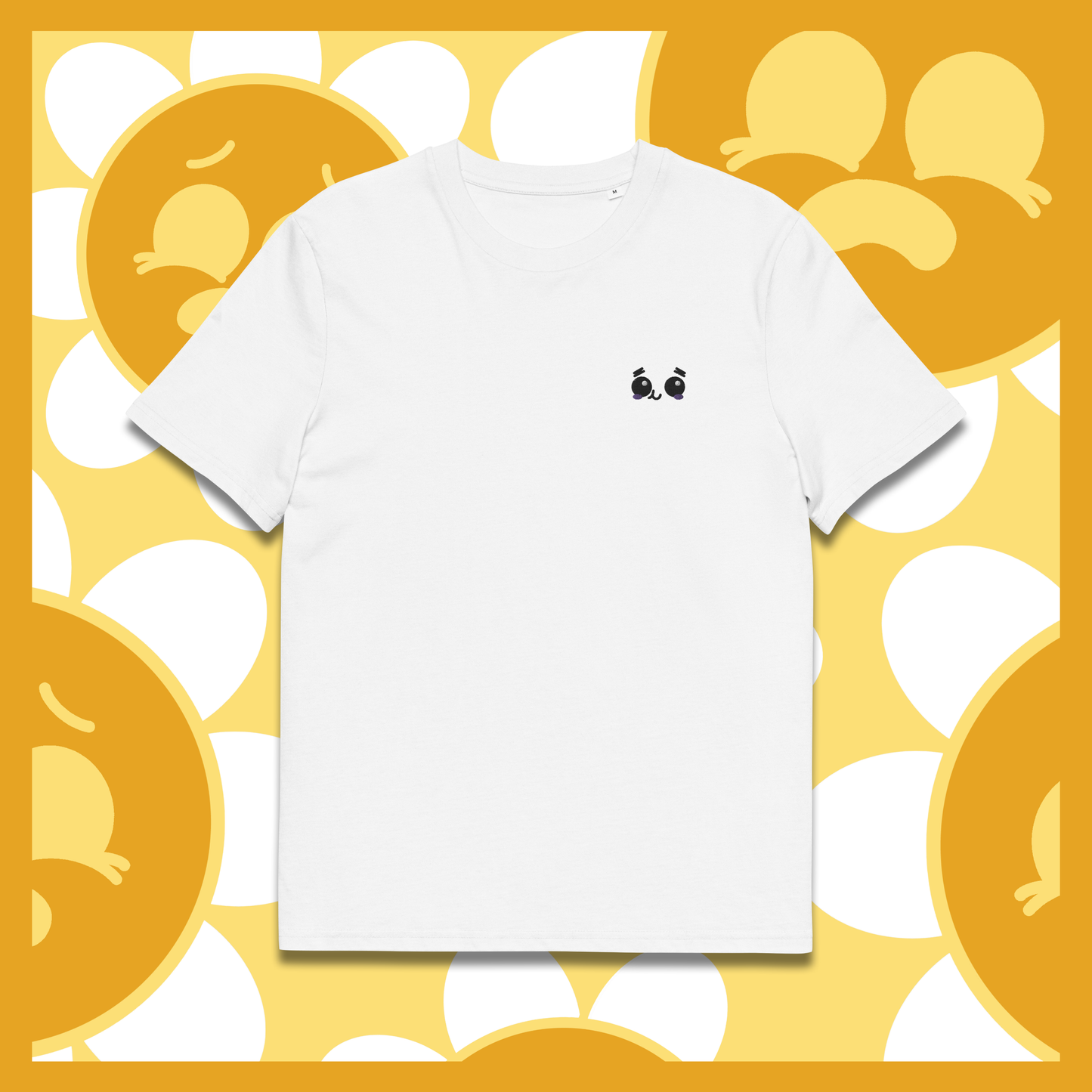 UNDERSTAND white T-Shirt with an embroidered face