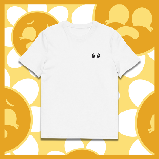 UNDERSTAND white T-Shirt with an embroidered face